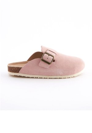 SUEDE SLIP-ON CLOGS - Ciabattine - pink