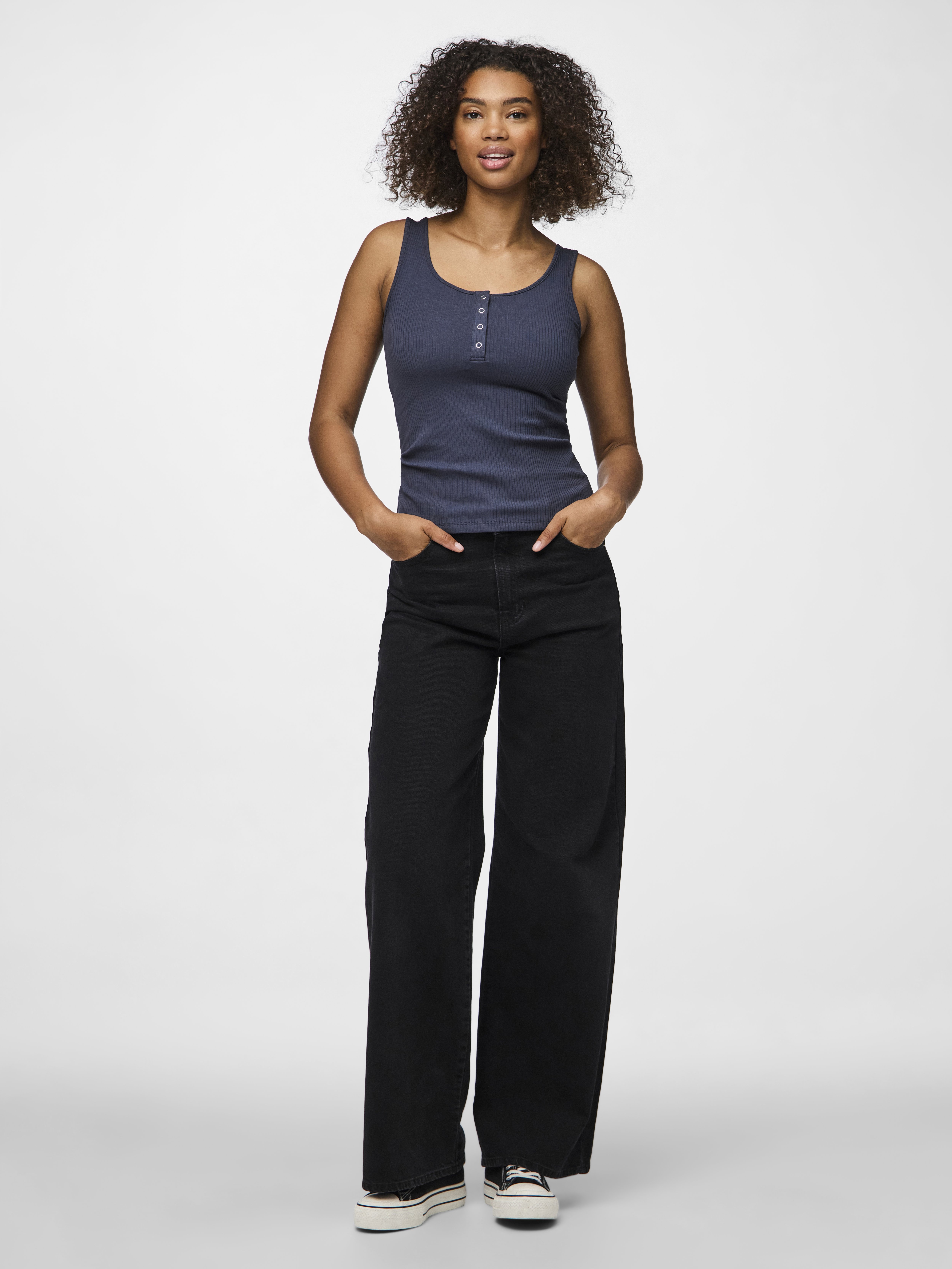 Pieces PCKITTE TANK - Top - ombre blue/dark blue - Zalando.co.uk