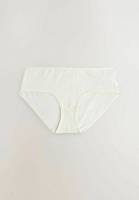 Hippe Unterhosen aus Baumwolle in cremiger Farbe mit glatter Textur, elastischem Bund und ohne sichtbare Nähte. Verfügt über ein einfaches, funktionales Design.