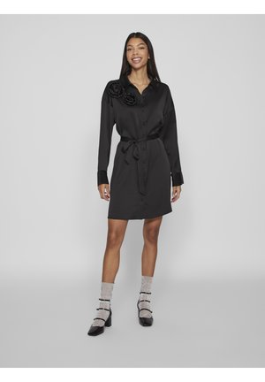 VILA VIMEDINA SHIRT DRESS - Φόρεμα πουκάμισο - black