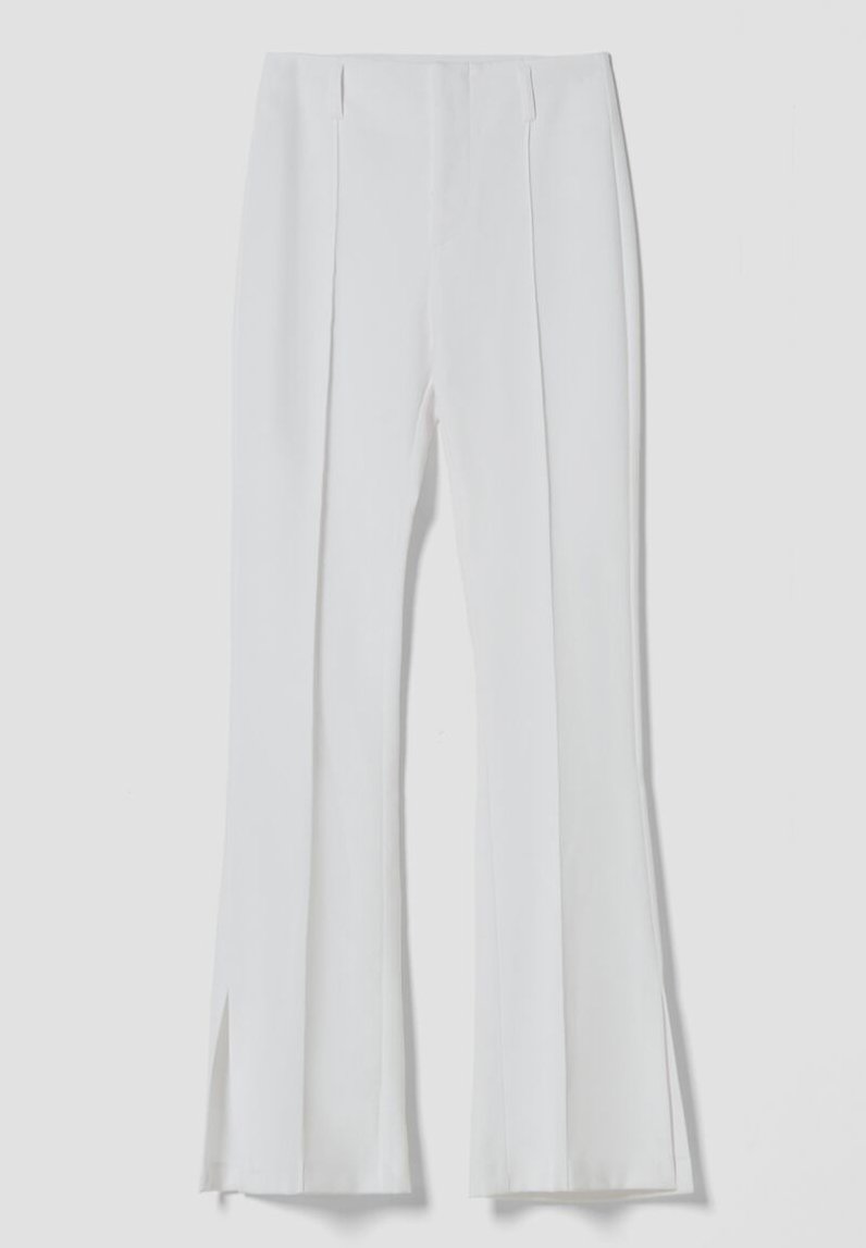 Flare split-hem trousers