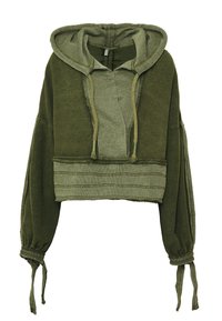 Free People Felpa con cappuccio - mottled olive