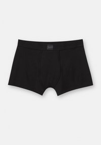 Čierne boxerky vyrobené z mäkkej látky s priliehavým strihom, so širokým pásom a jemnými švovými detailmi pre pohodlie.