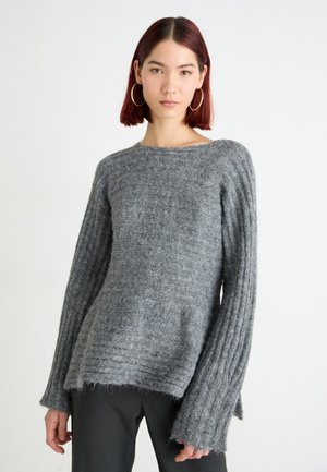 VMNONO 0 NECK - Strikkegenser - medium grey melange