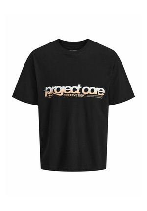 T-shirt med print - black