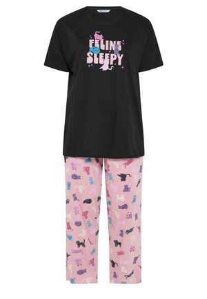 Yours Clothing, WOMEN'S PYJAMAS SET - Nachtwäsche Set - black