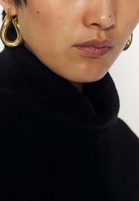 KNITID CASHMERE RIBBED ROLL NECK - Πουλόβερ - jet black