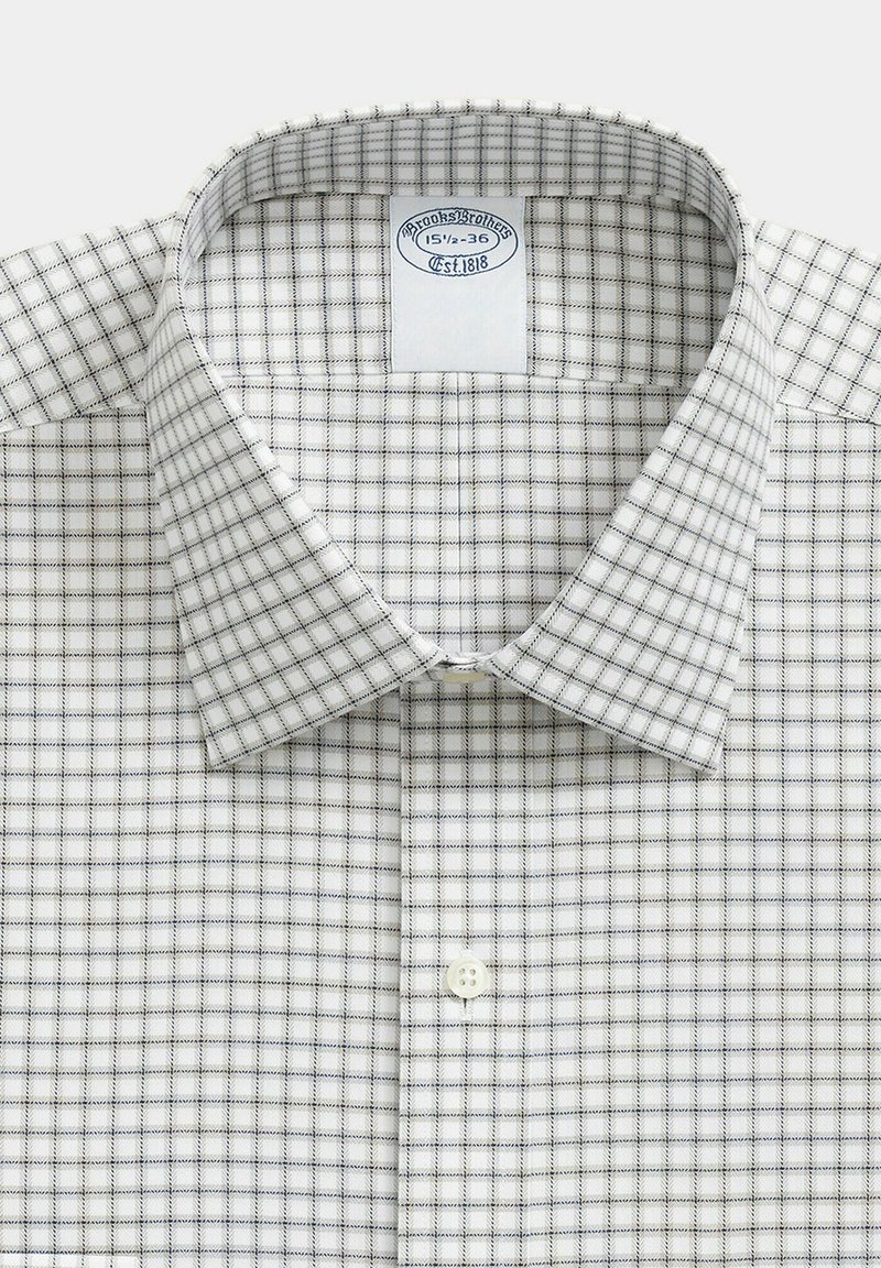 Brooks Brothers REGULAR FIT NON-IRON CHECKED WITH AINSLEY COLLAR - Shirt -  grey - Zalando