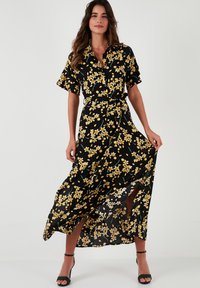 LELA REGULAR FIT - Vestito lungo - black yellow