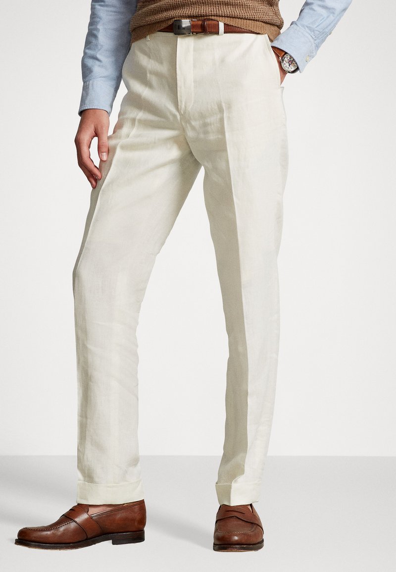 Polo Ralph Lauren LINEN SUIT TROUSER - Bukse - cream