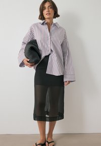SHEER  - A-lijn rok - black