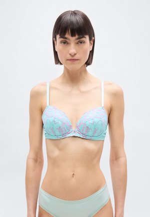 PADDED PLUNGE - Σουτιέν με ενίσχυση - aqua/pink