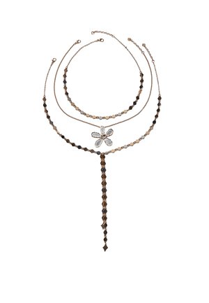 SET OF 3 LARIAT FLOWER  - Verižica - gold-coloured