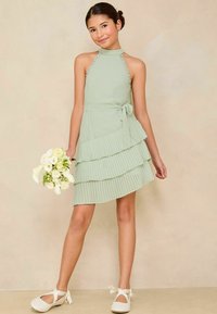 Lipsy REGULAR FIT - HALTER EMBELLISHED TIERED - Cocktailkleid/festliches Kleid - mint green