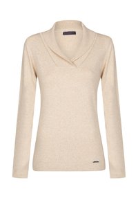 SHAWL COLLAR - Trui - beige