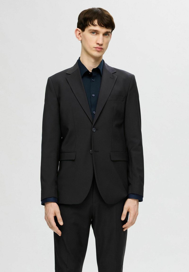 Selected Slim Fit Wool Blend - Sako - black