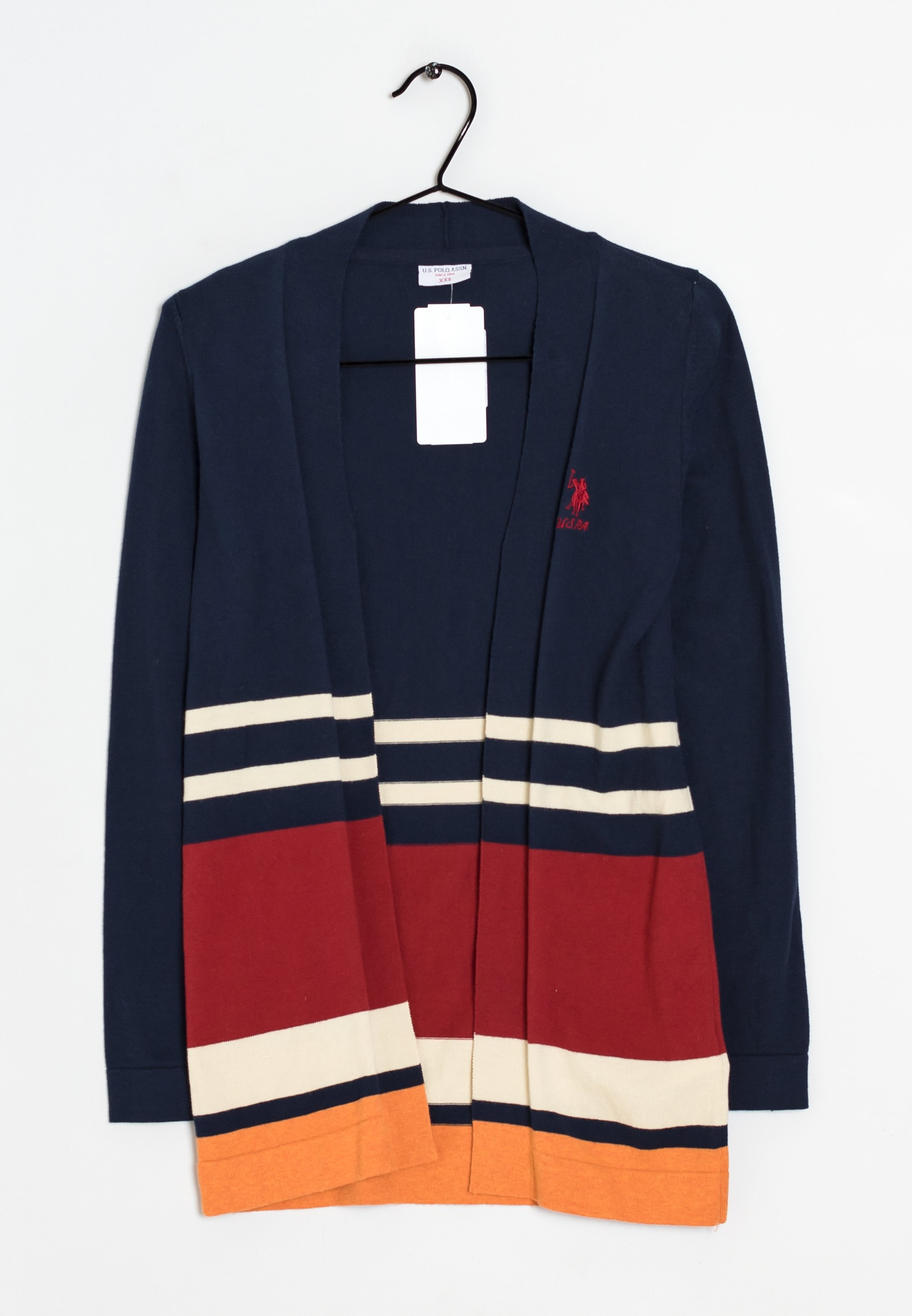 Polo Cardigan multi colored/dark blue (Pre-owned