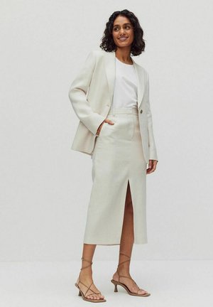 STOCKH LM SIMONE LINEN SKIRT - Pencil skirt - light beige
