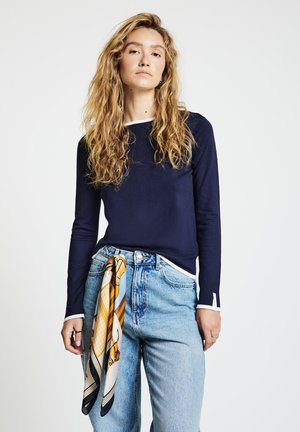 Calliope TINTA UNITA - Strickpullover - blu notte