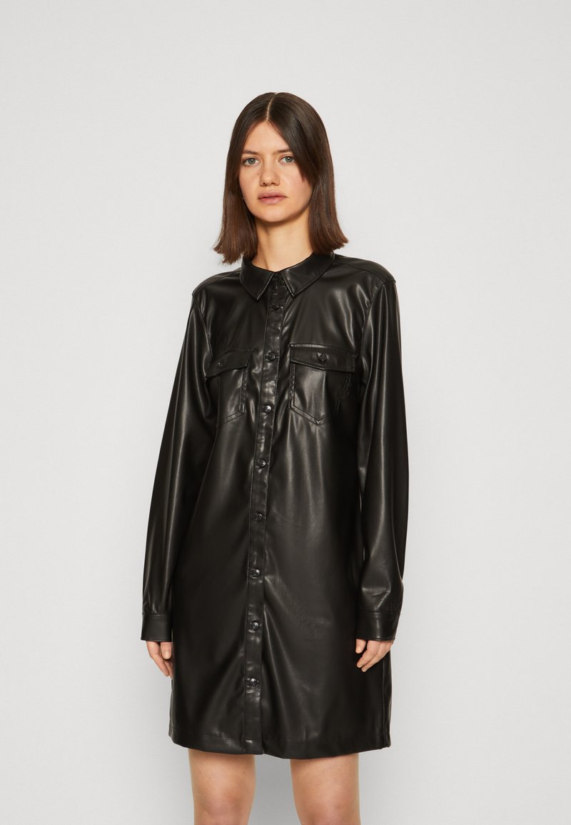 Vero Moda VMJENNIE SHORT DRESS - Φόρεμα πουκάμισο - black