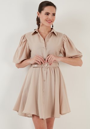 REGULAR FIT - Shirt dress - stone