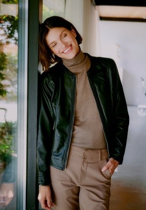 BYACOM - Faux leather jacket - black