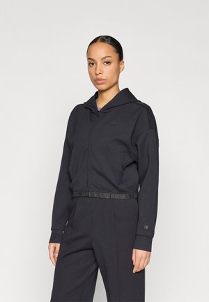 C-TECH INTERLOCK HOODED FULL ZIP SWEATSHIRT - Sweatjacke - black