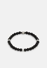 Tommy Hilfiger MEN BEADS - Pulsera - black/silver-coloured
