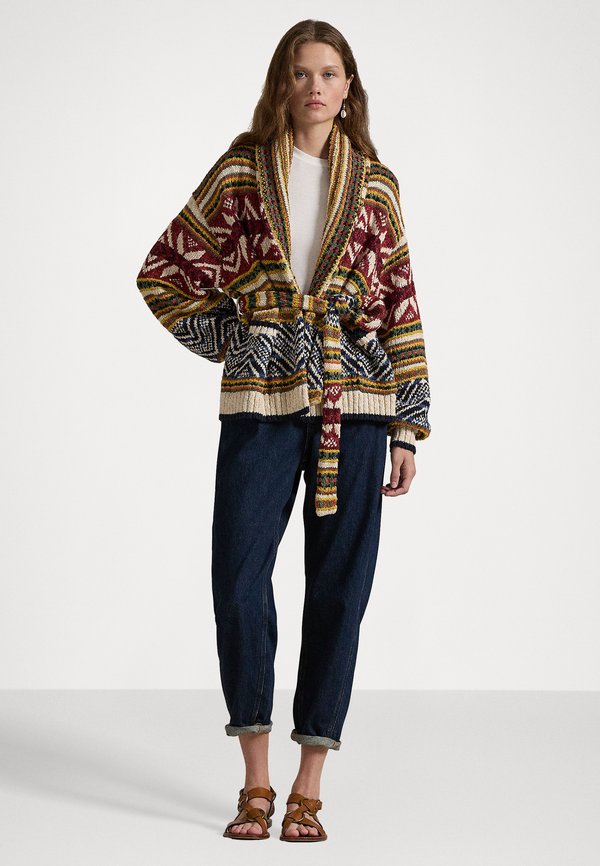 MULTI PATTERN SHAWL CARDIGAN - Cardigan4