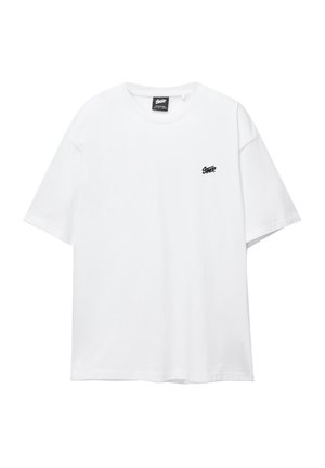 PULL&BEAR WITH LOGO - T-shirts print - white