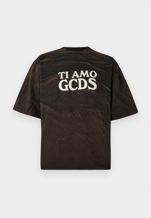 TI AMO ROUGH PRINT OVER - Print T-shirt - black