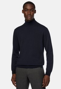 Boggi Milano POLO NECK - Džemperis - navy blue
