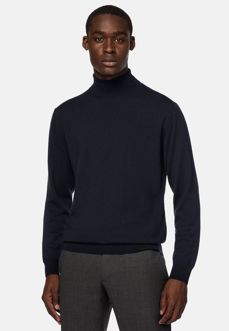 Boggi Milano POLO NECK - Džemperis - navy blue