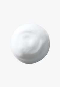 Weiße, cremige Textur, glatte Oberfläche, leicht glänzendes Finish. Runde Form mit sanften Spitzen, ähnlich wie Schlagsahne oder Mousse.