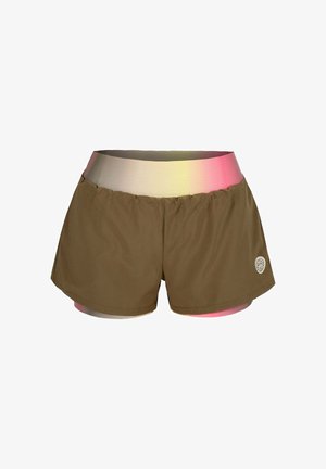 BIDI BADU, SHORTS SPECTRUM 2IN1 PRINTED SHORTS - Kurze Sporthose - light brown coral yellow