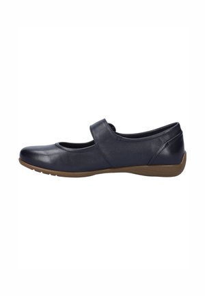 Ankle strap ballet pumps - indigo
