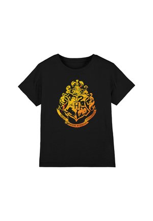 Cotton Soul, HARRY POTTER HOGWARTS STENCIL UNISEX - Print T-shirt - black