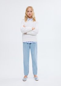 Mango Kids PAPERBAG  - Džínsy s rovným strihom - blue