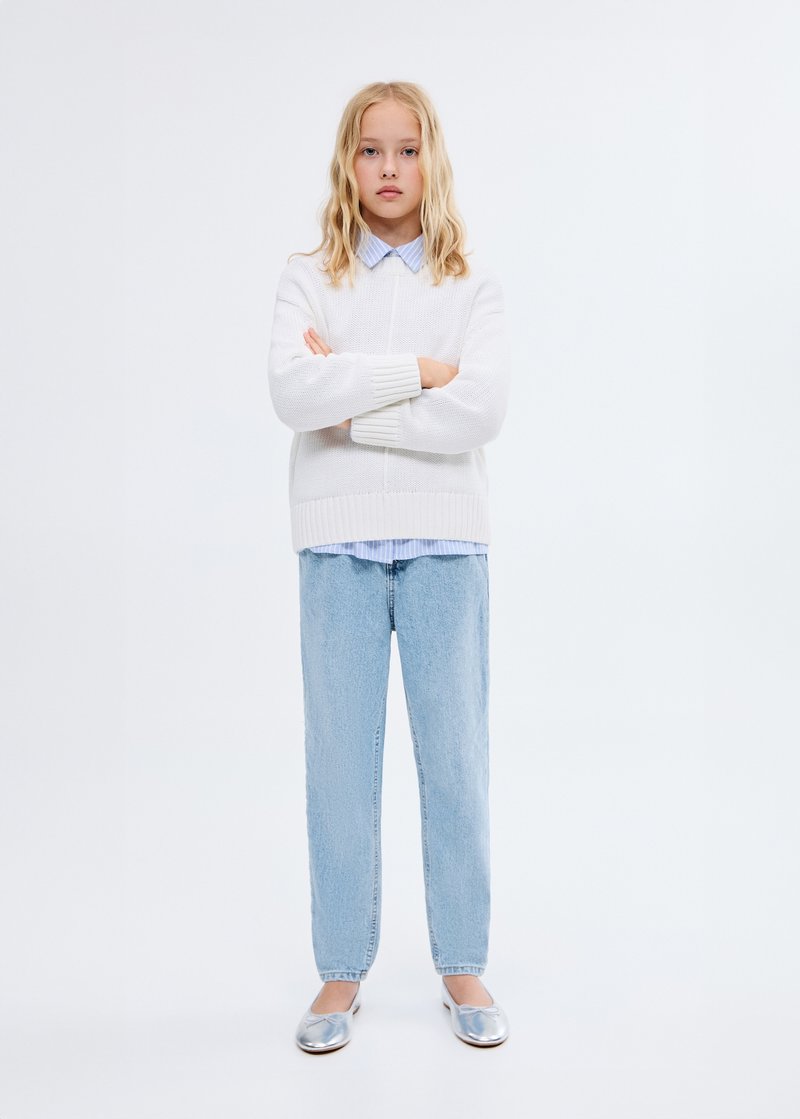 Mango Kids PAPERBAG  - Džínsy s rovným strihom - blue