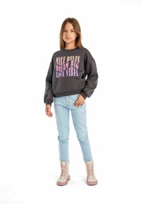 MINOTI - CREW NECK STANDARD - Sweatshirt - dark grey pink Miniatyrbild 1