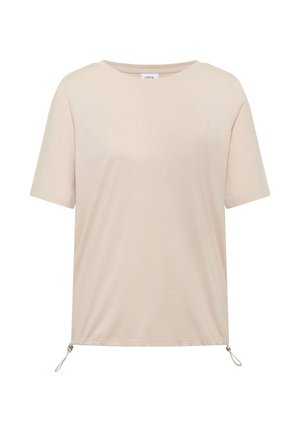 Cecil, T-SHIRT WITH SIDE DRAWSTRING - T-shirt basique - pearl beige