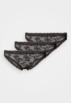 ESSENTIAL CHEEKY BRAZILIAN 3 PACK - Slip - black