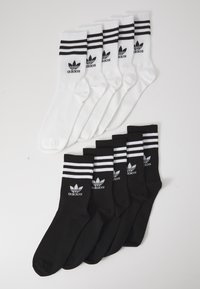 STRIP UNISEX 10 PACK - Strumpor - white/black