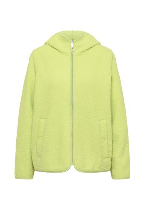 Cecil, PLAIN-COLOURED HOODED TEDDY JACKET - Veste polaire - citrin green