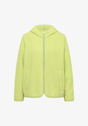 Cecil, PLAIN-COLOURED HOODED TEDDY JACKET - Veste polaire - citrin green