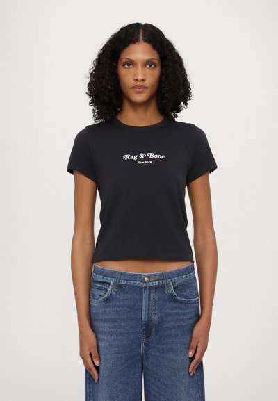 rag & bone MINI SCRIPT TEE - Μπλουζάκι με στάμπα - black mult
