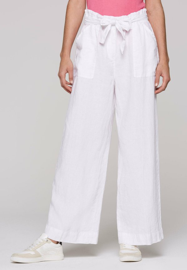 MIT WEITEM BEIN UND BINDEGÜRTEL - Stoffhose