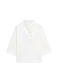 FUNNEL NECK WITH ELBOW SLEEVES - Blouse - white
