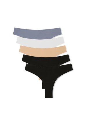 BRASILIANA TINTA PACK 5 - Perizoma - 1x Black, 1x White, 1x Nude, 1x Blue
