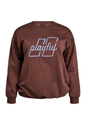 MIT FROTTEE-SCHRIFTZUG - Sweatshirt - chicory c. playful